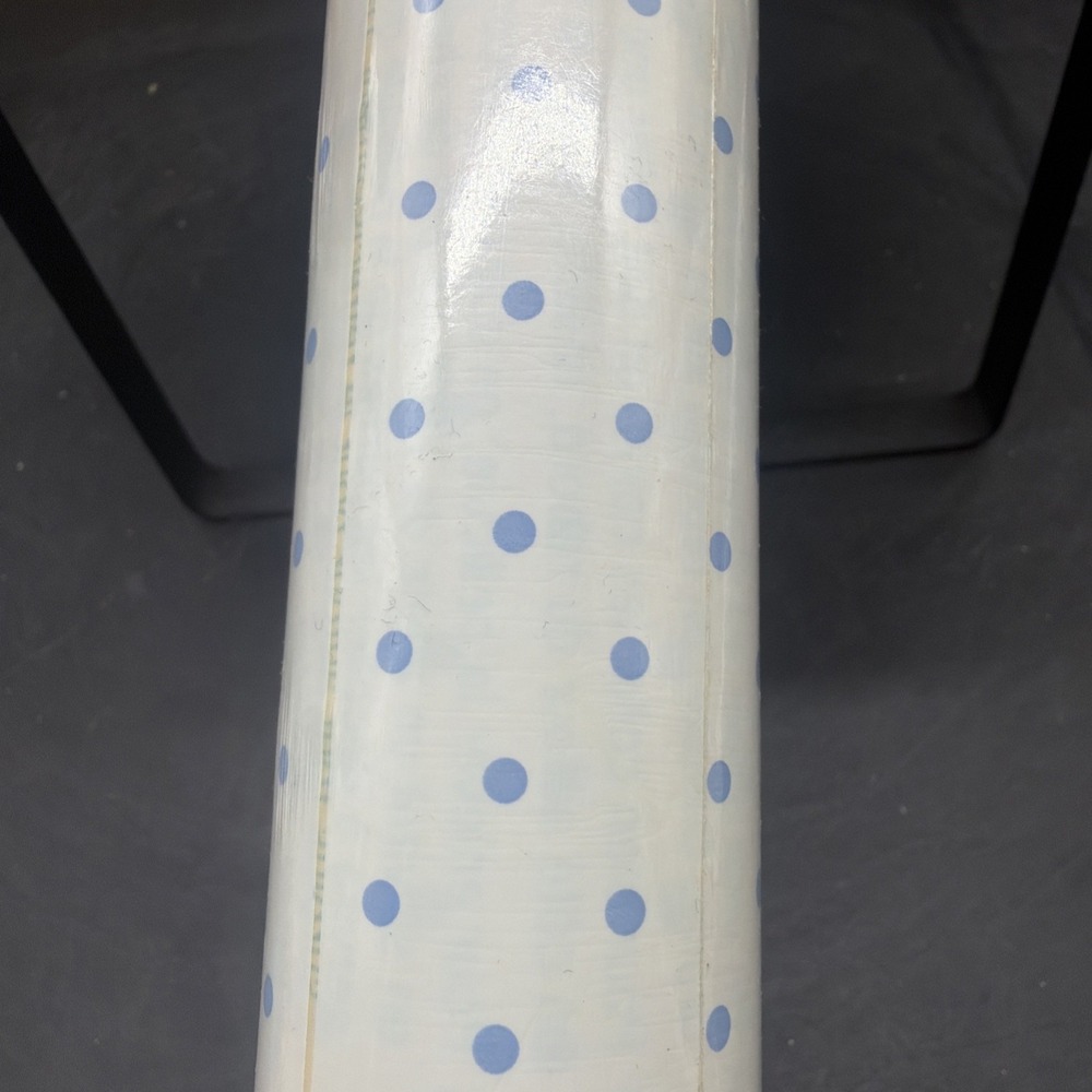 Martha Stewart Vintage Blue Dots On White Shelf Covering Roll 18x24 ft Sealed